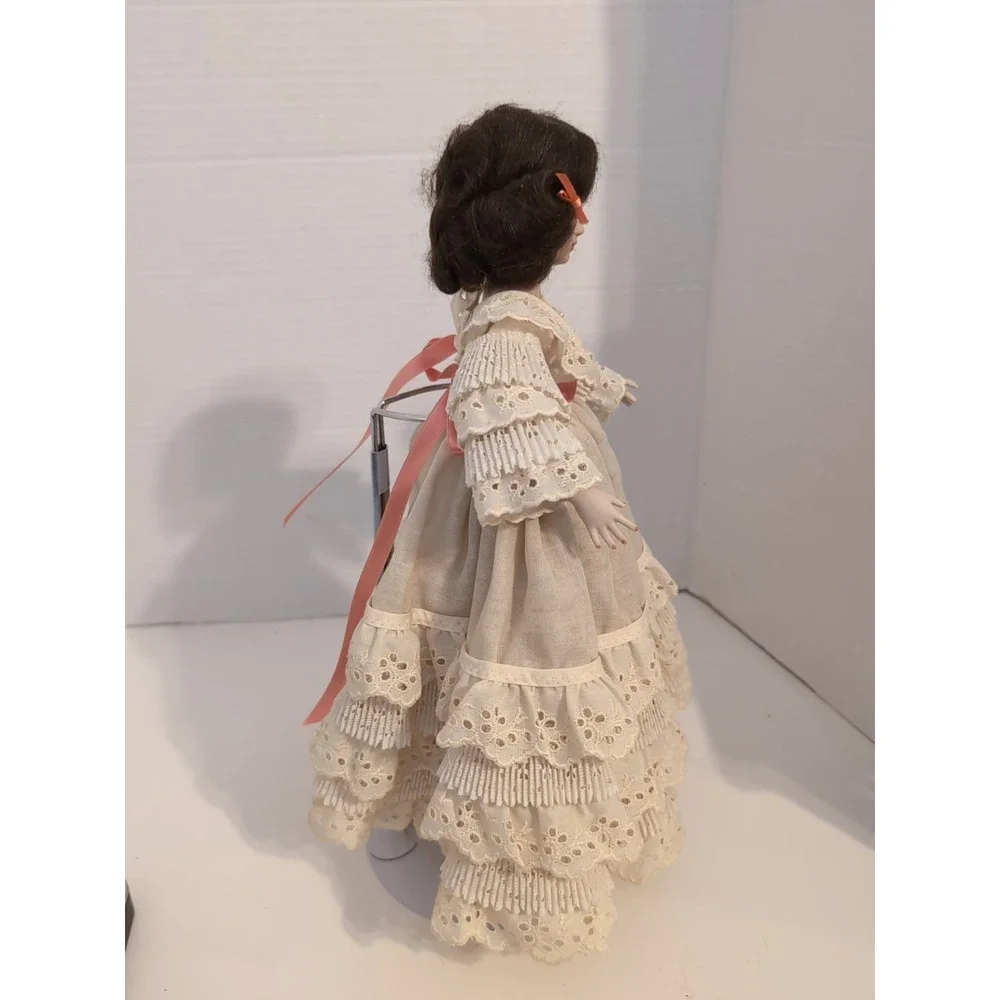 Vintage Porcelain Doll With‎ Stand